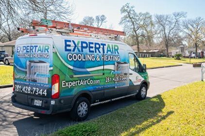 The Woodlands indoor air quality service truck